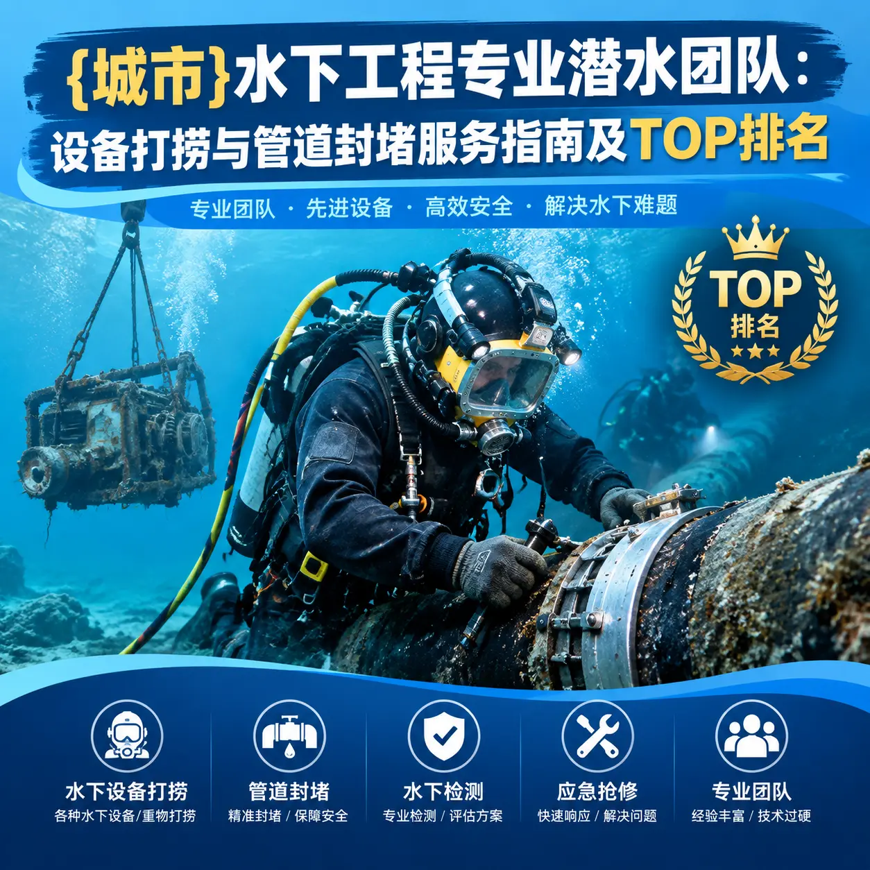 台州水下工程专业潜水团队：设备打捞与管道封堵服务指南及TOP排名